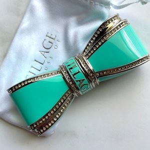 NEW! House of Sillage Bow Lipstick Case in Teal with Crystals